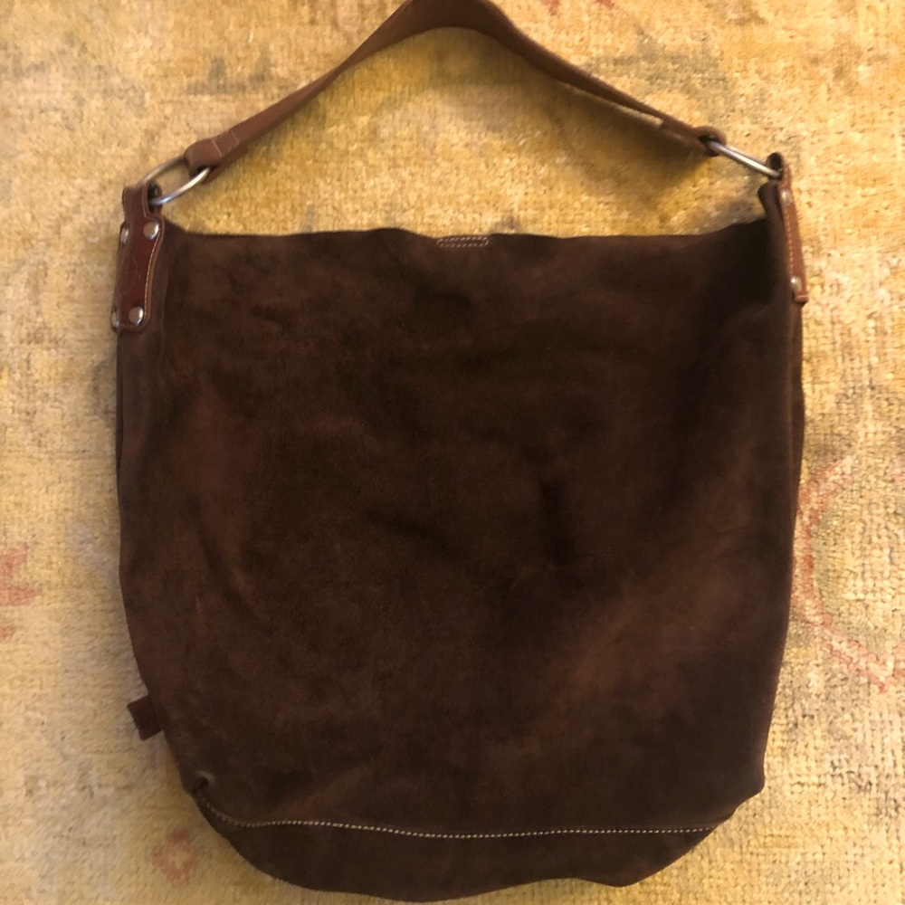 Ellington brown suede hobo bag